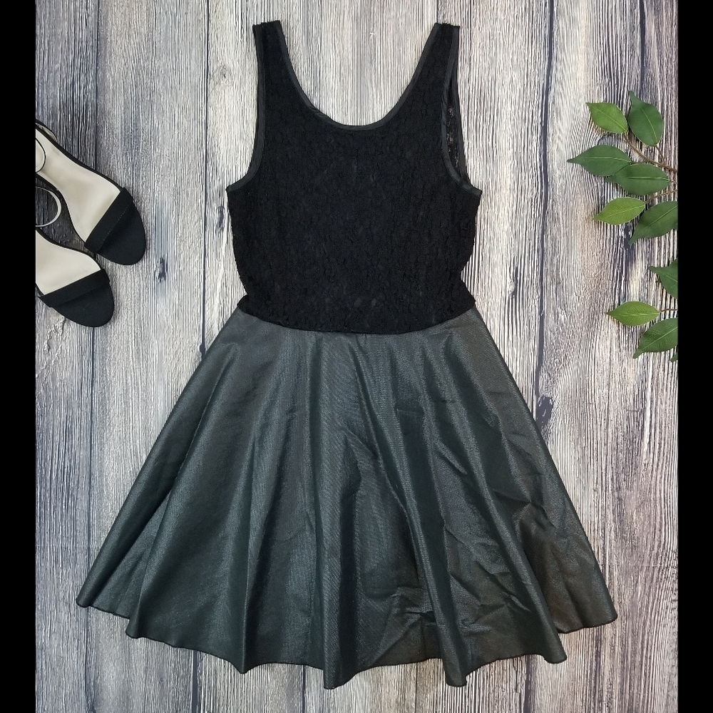 Walter by Walter Baker Lace Bodice Flare Dress
